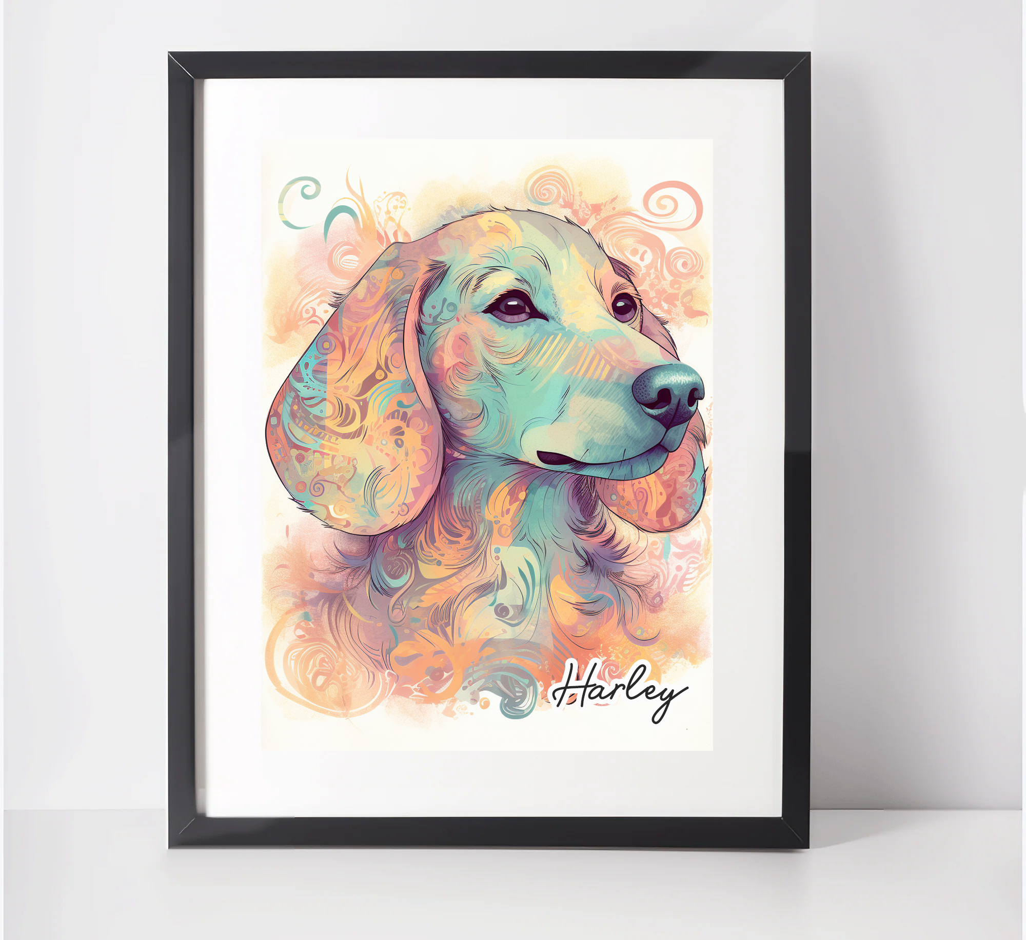 Personalised Dachshund Art Print