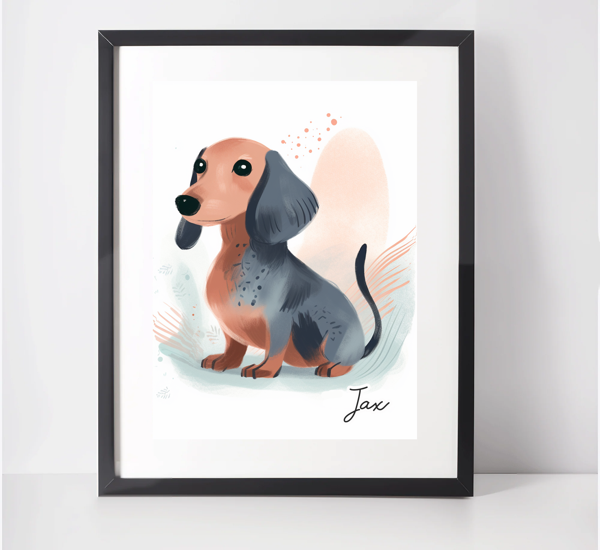 Personalised Dachshund Art Print