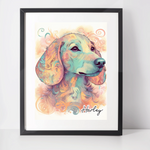 Personalised Dachshund Art Print