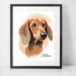 Personalised Dachshund Art Print