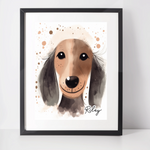 Personalised Dachshund Art Print