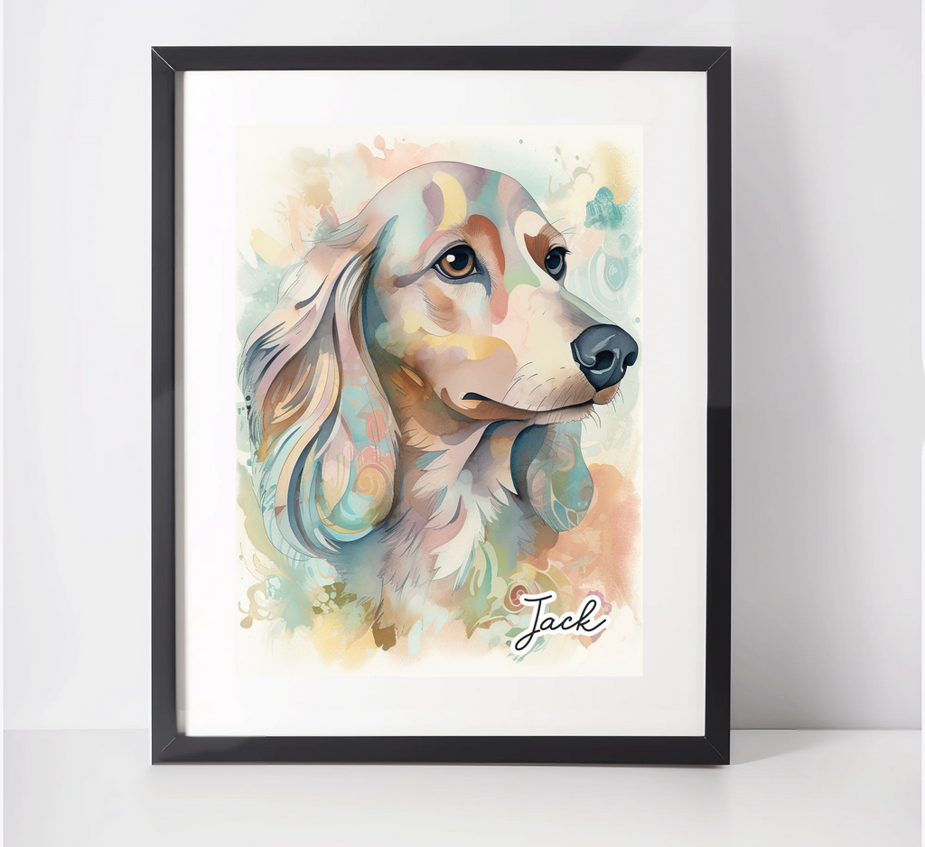 Personalised Dachshund Art Print