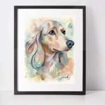 Personalised Dachshund Art Print