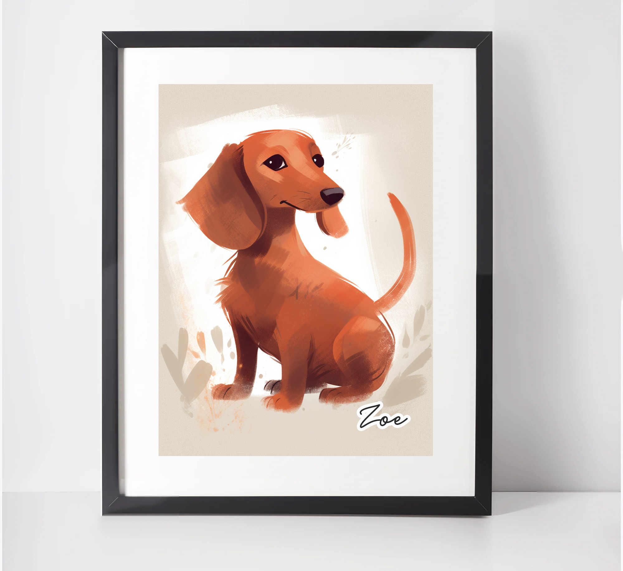 Personalised Dachshund Art Print