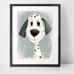 Personalised Dalmatian Art Print