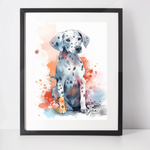 Personalised Dalmatian Art Print