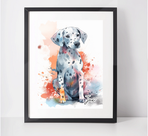 Personalised Dalmatian Art Print