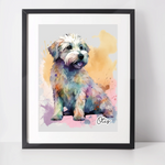 Personalised Dandie Dinmont Terrier Art Print