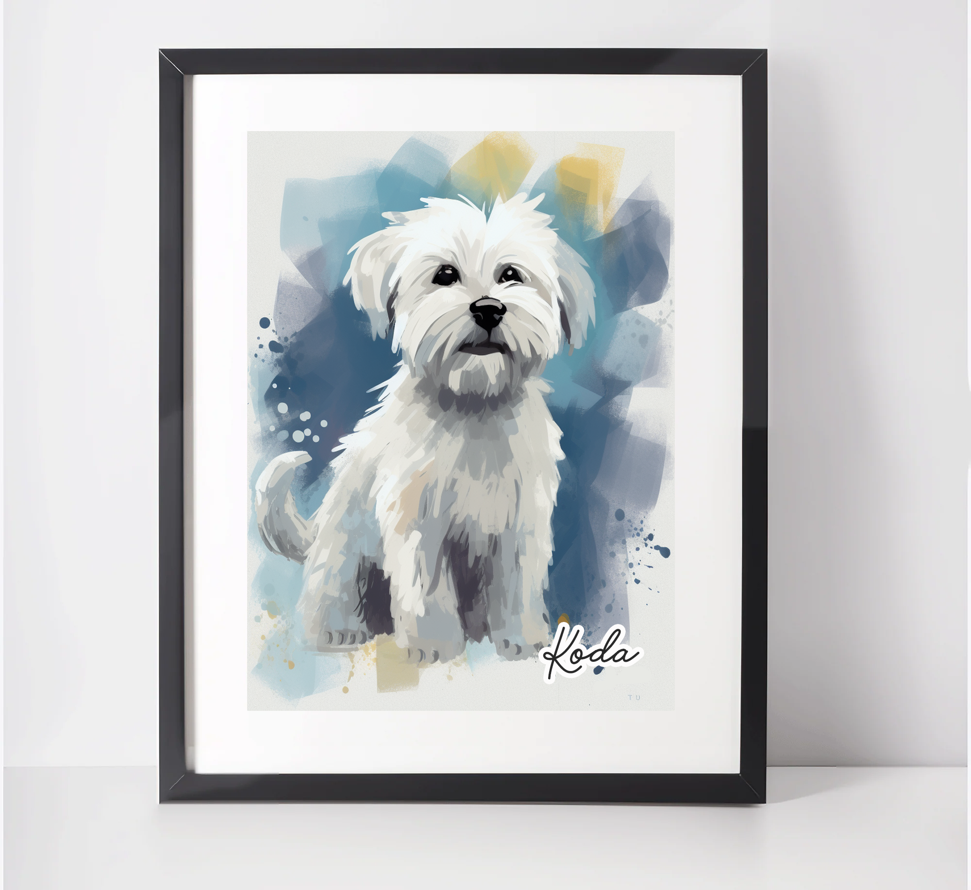 Personalised Dandie Dinmont Terrier Art Print