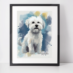 Personalised Dandie Dinmont Terrier Art Print