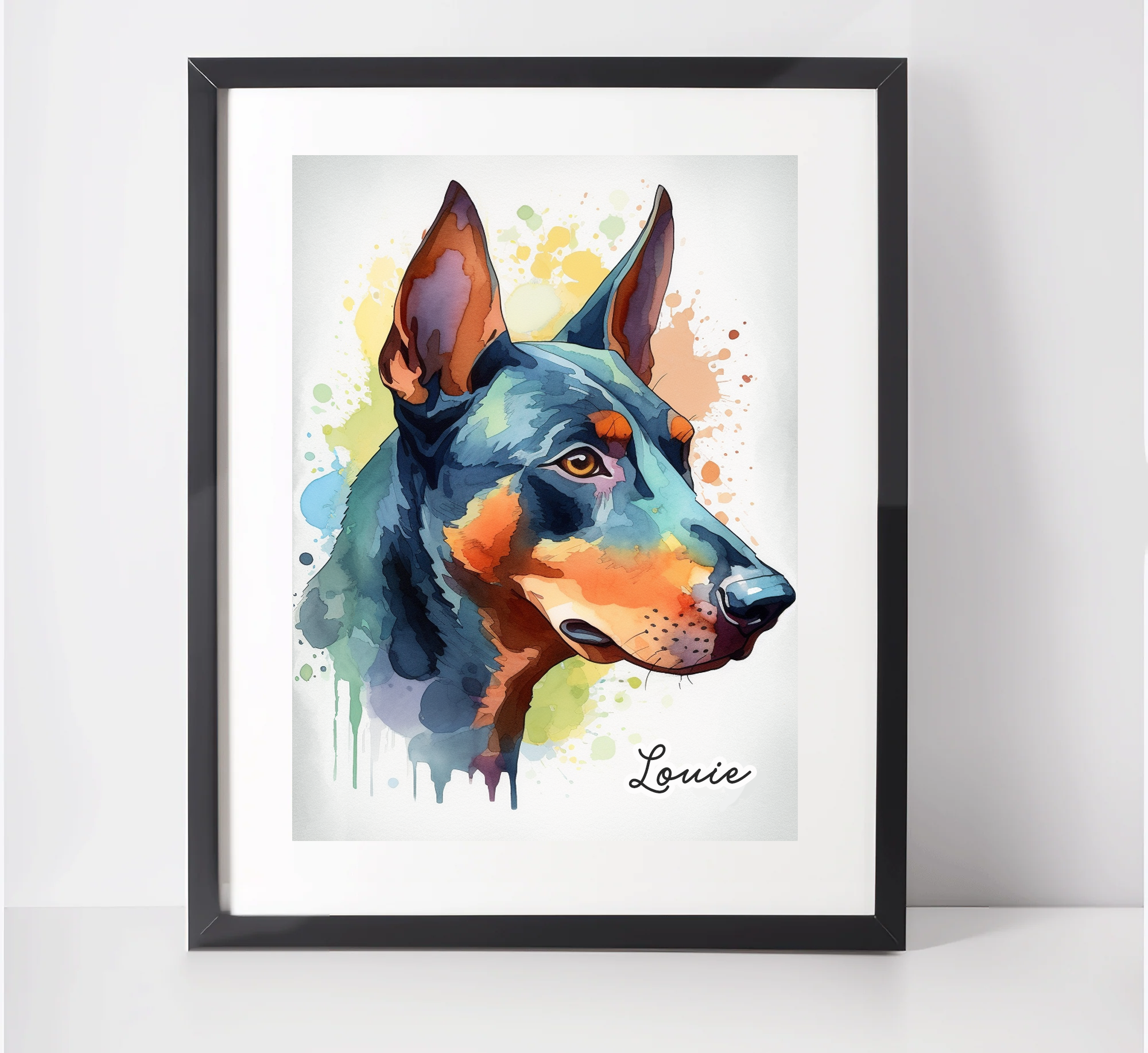 Doberman painting best sale