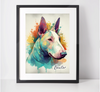 Personalised English Bull Terrier Art Print