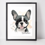 Personalised French Bulldog Art Print