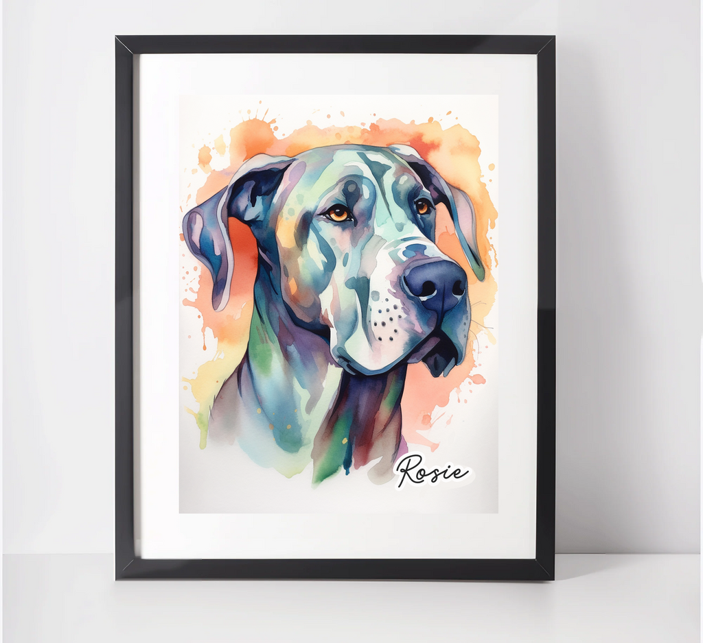 Personalised Great Dane Art Print