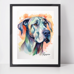 Personalised Great Dane Art Print