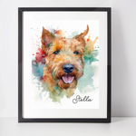 Personalised Irish Terrier Art Print