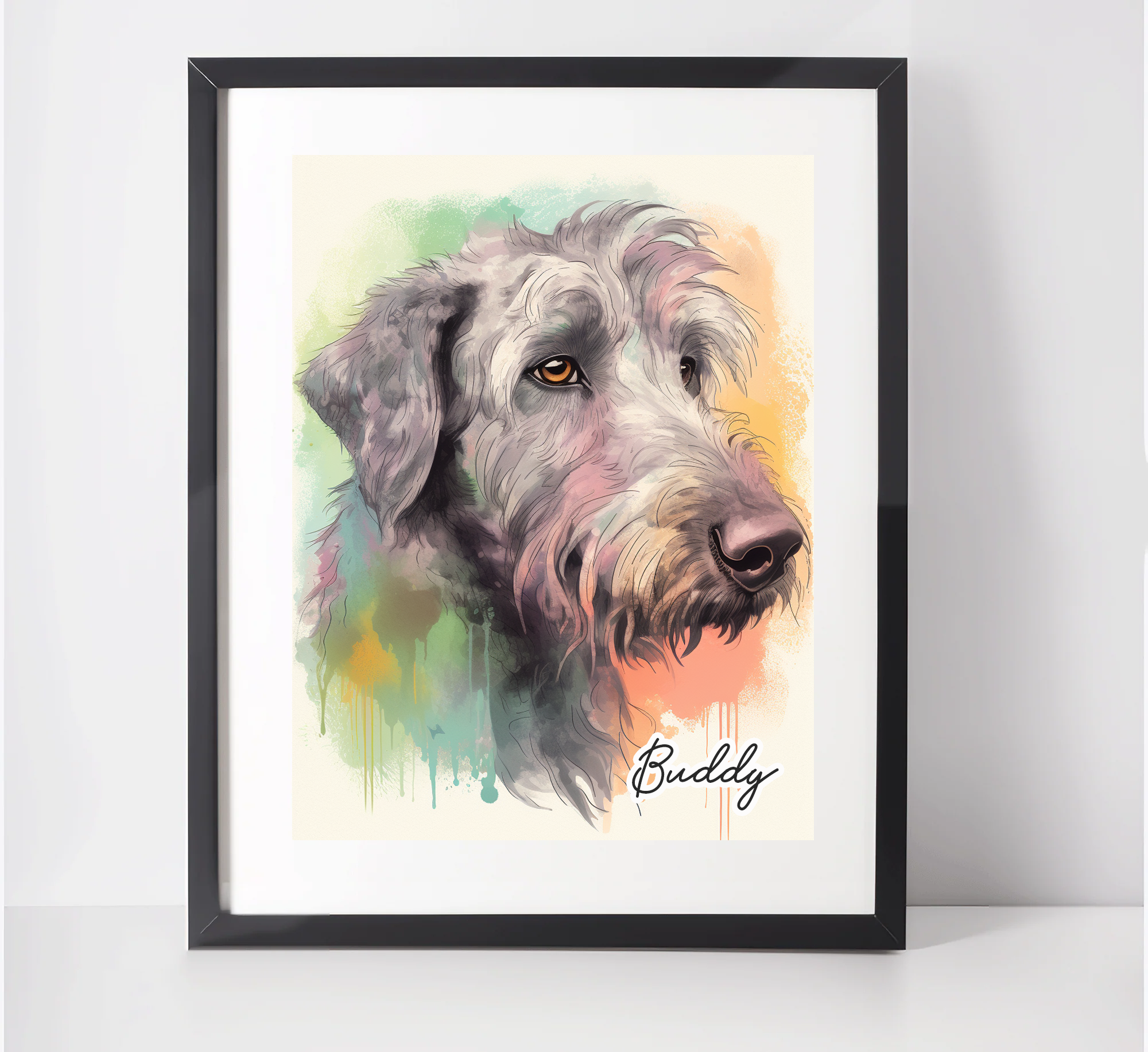 Personalised Irish Wolfhound Art Print