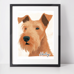 Personalised Irish Terrier Art Print