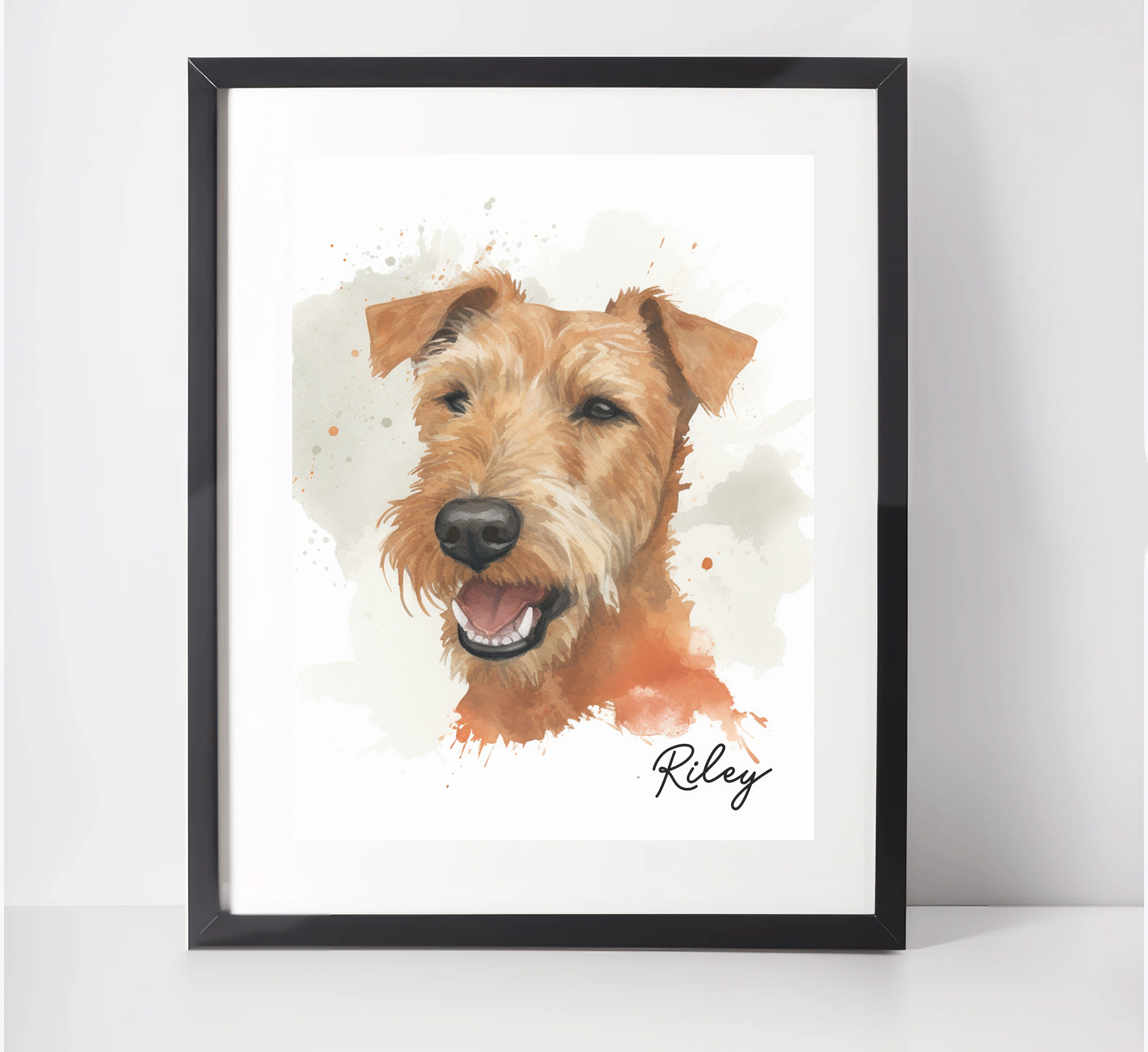 Personalised Irish Terrier Art Print