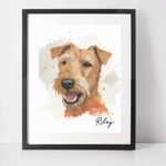 Personalised Irish Terrier Art Print