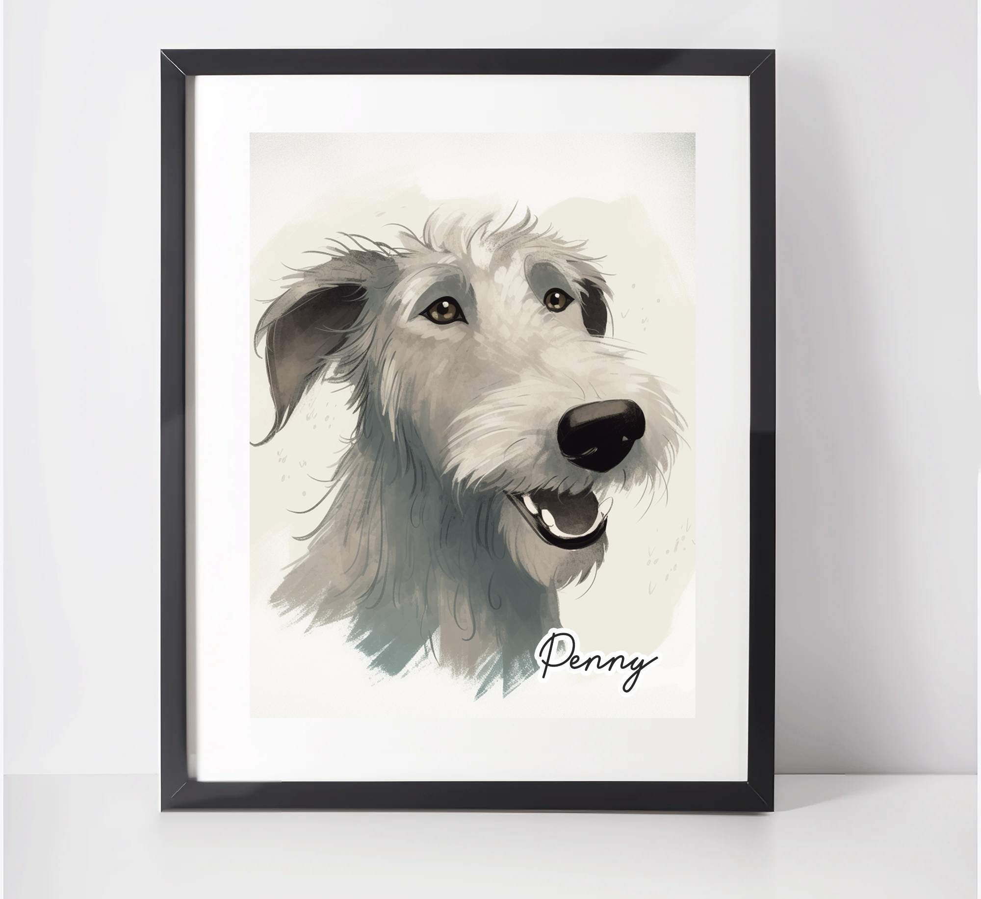 Personalised Irish Wolfhound Art Print