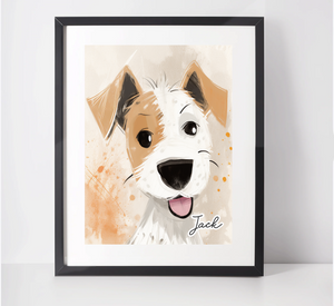 Personalised Jack Russell Art Print