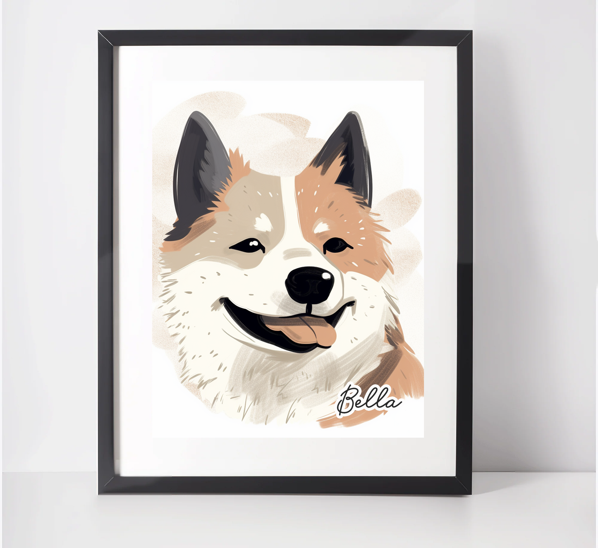 Personalised Japanese Akita Art Print