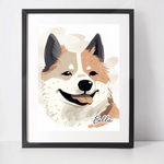 Personalised Japanese Akita Art Print