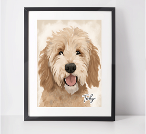 Personalised Labradoodle Art Print