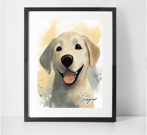 Personalised Labradoodle Art Print