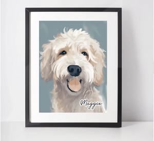 Personalised Labradoodle Art Print