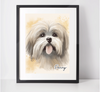 Personalised Lhasa Apso Art Print