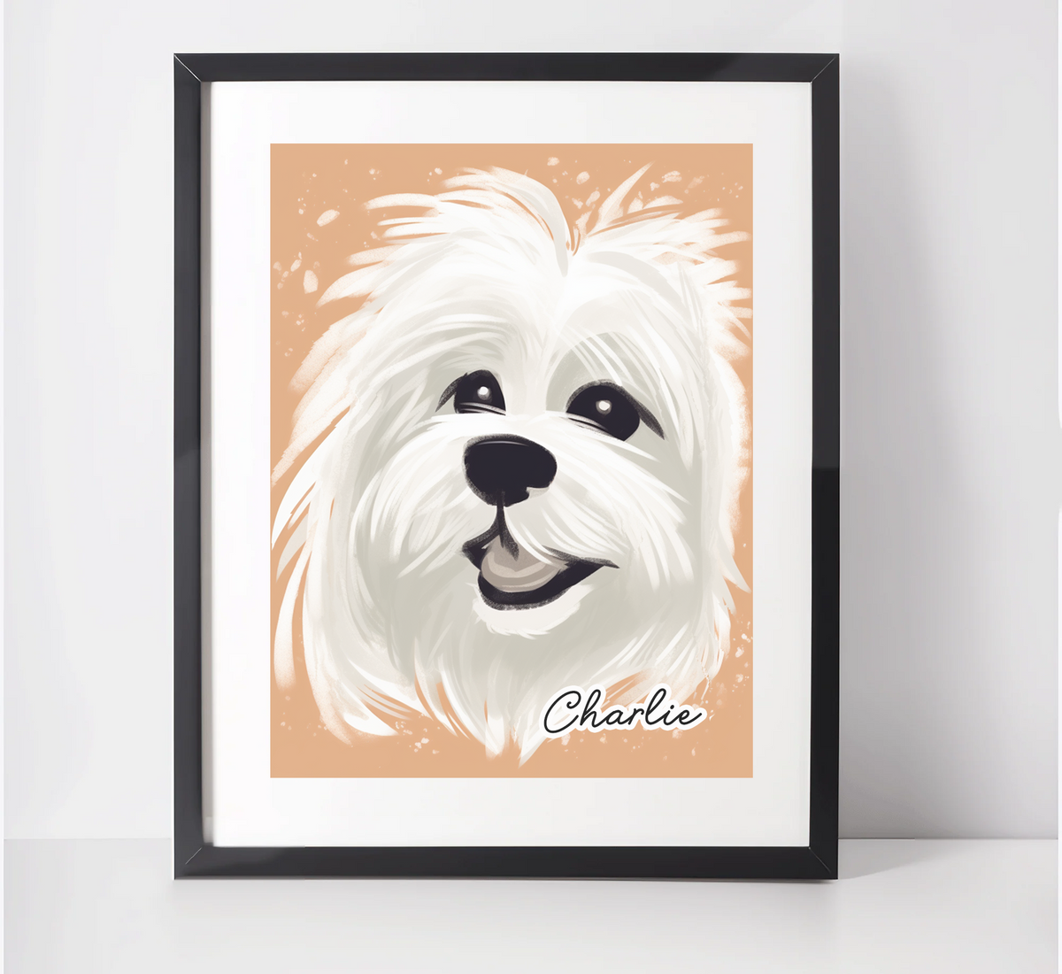 Personalised Maltese Dog Art Print – Bellisima UK