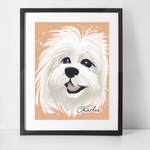 Personalised Maltese Dog Art Print