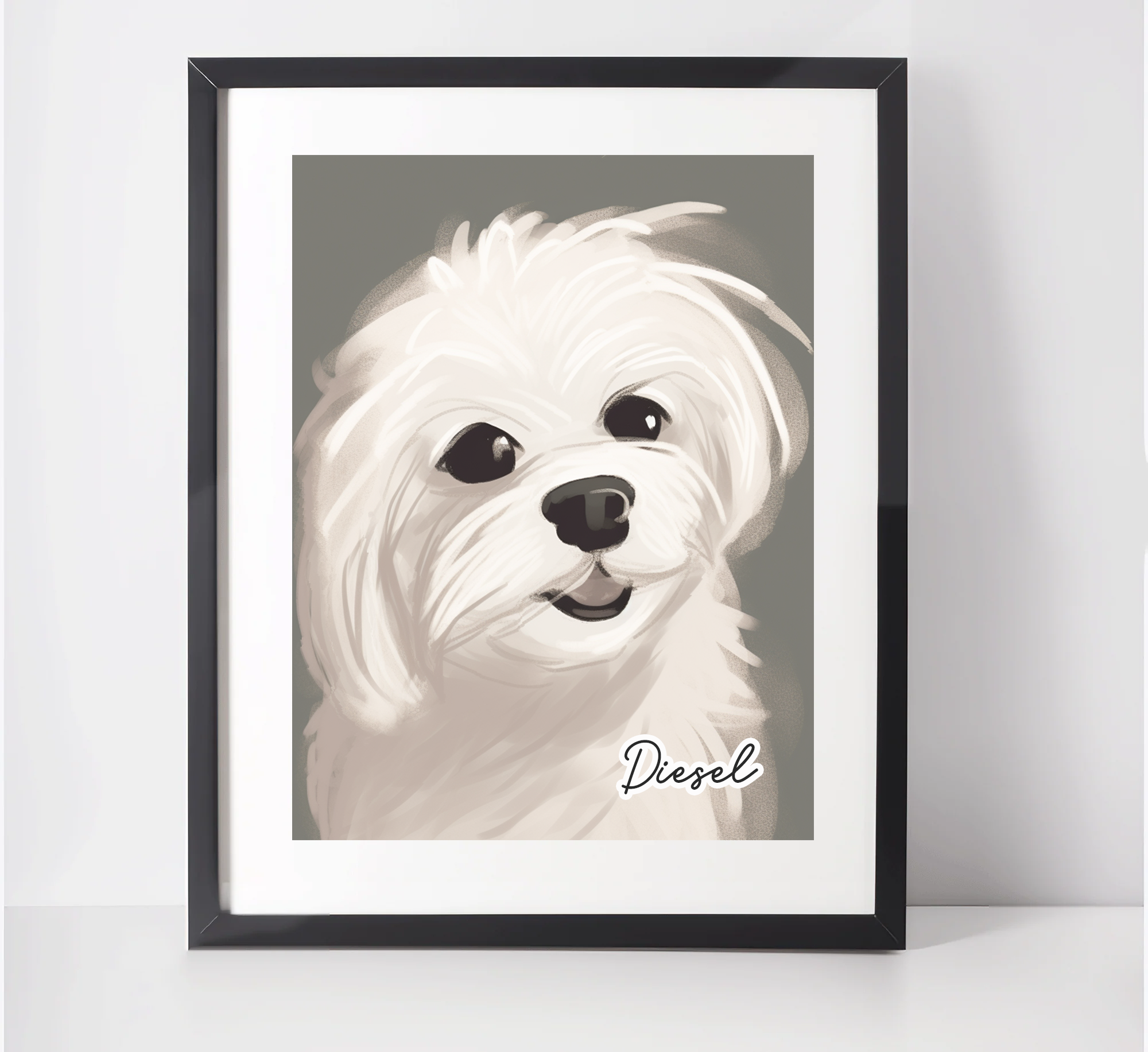 Maltese dog deals painting