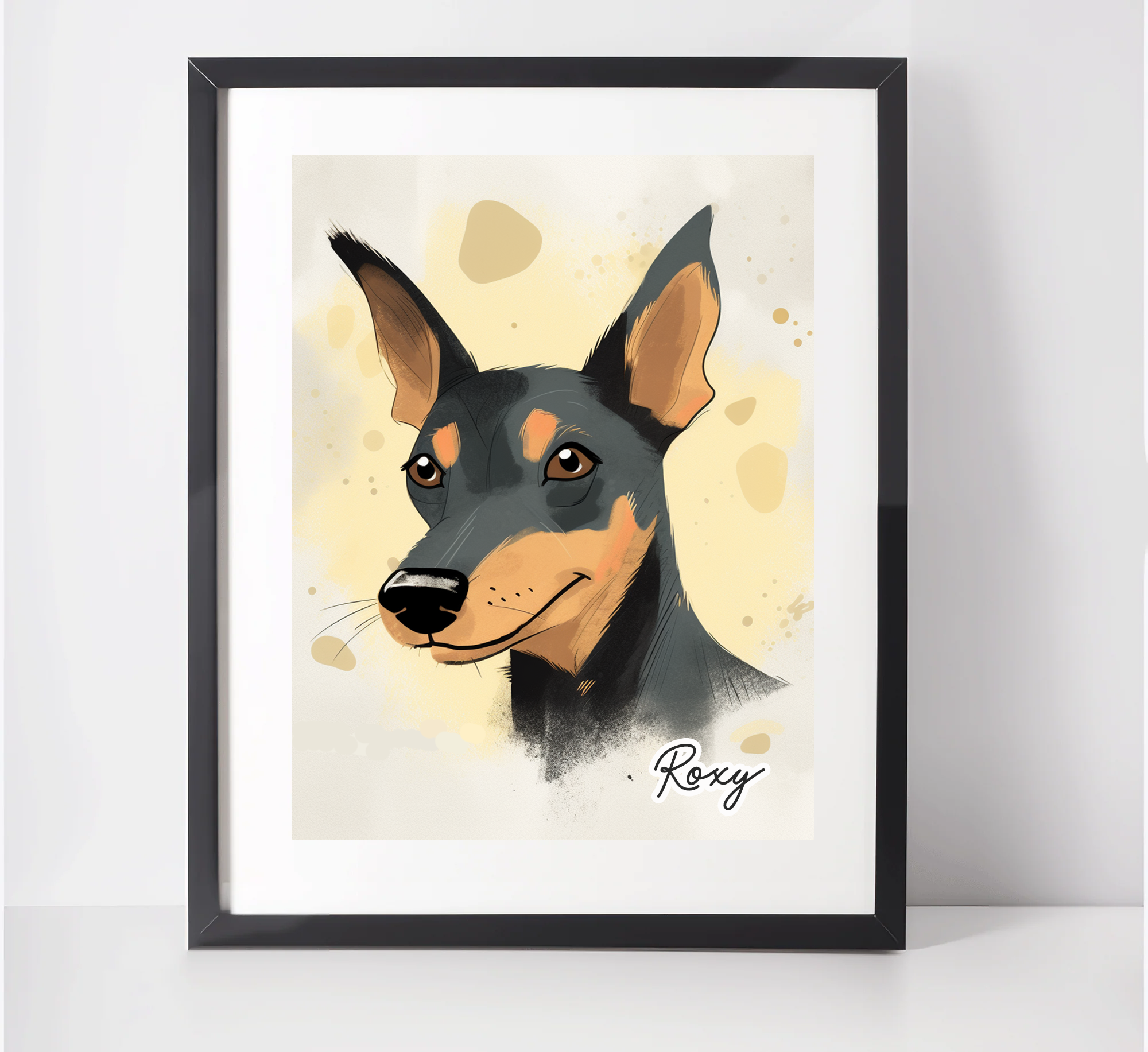 Personalised Manchester Terrier Art Print