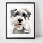 Personalised Miniature Schnauzer Art Print
