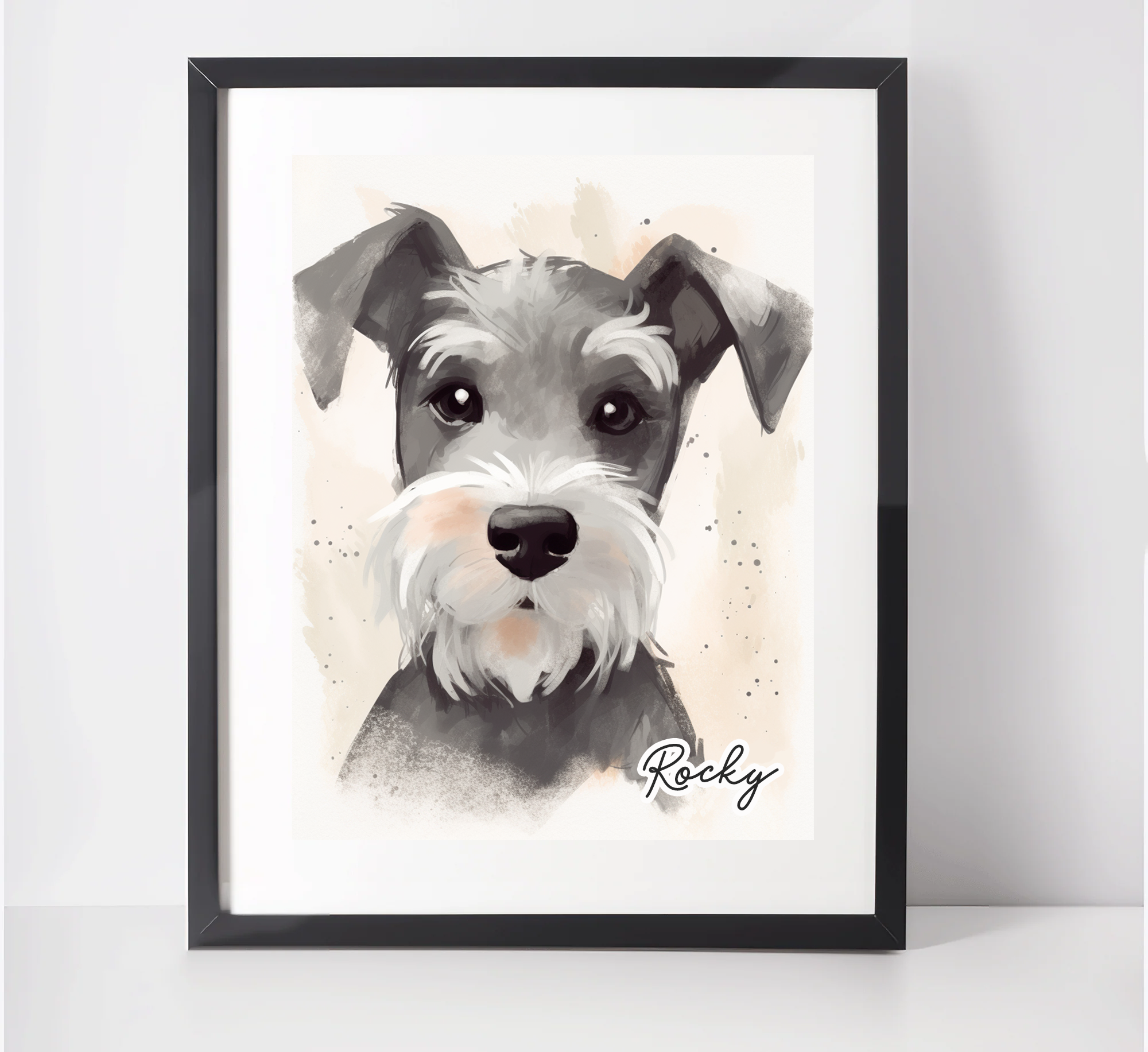 Miniature schnauzer best sale painting