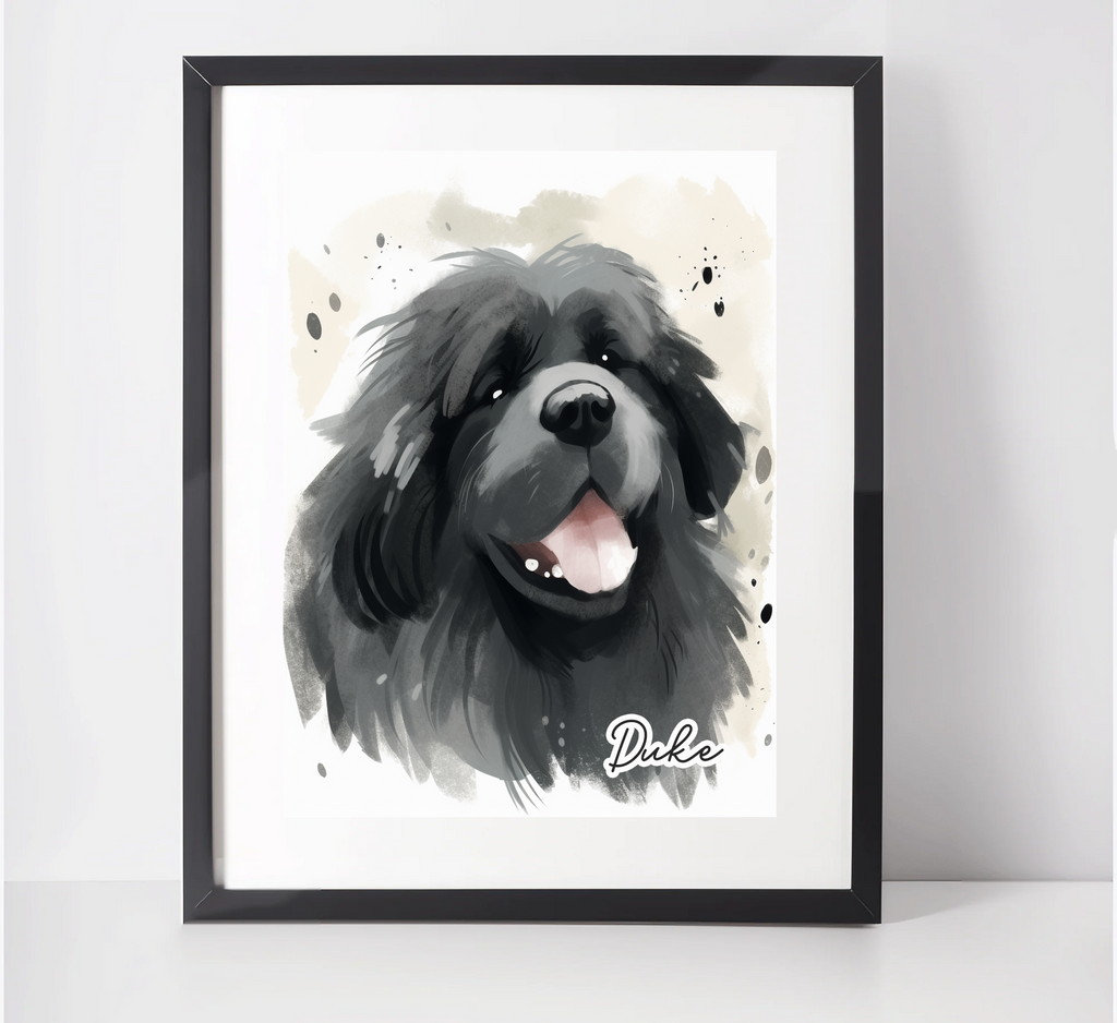 Personalised Newfoundland Art Print