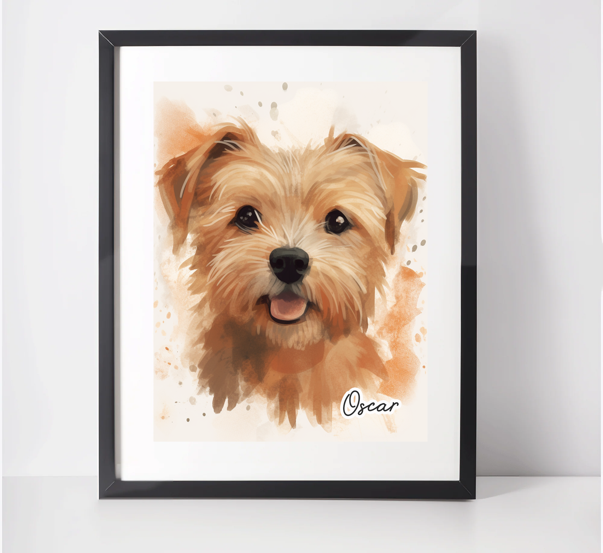 Personalised Norfolk Terrier Art Print