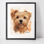 Personalised Norfolk Terrier Art Print