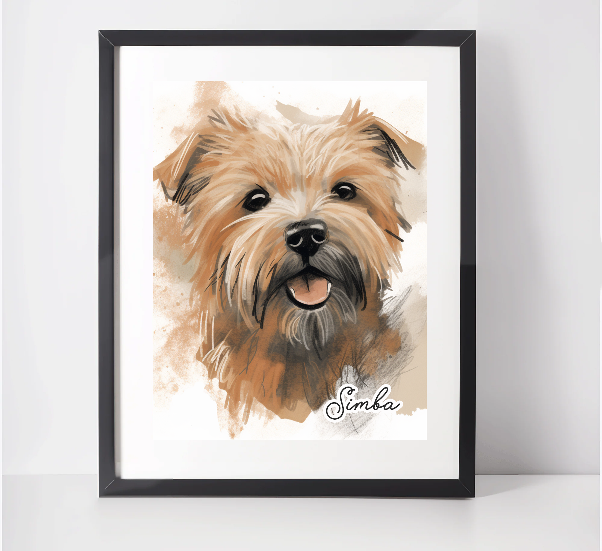 Personalised Norfolk Terrier Art Print