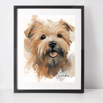 Personalised Norfolk Terrier Art Print