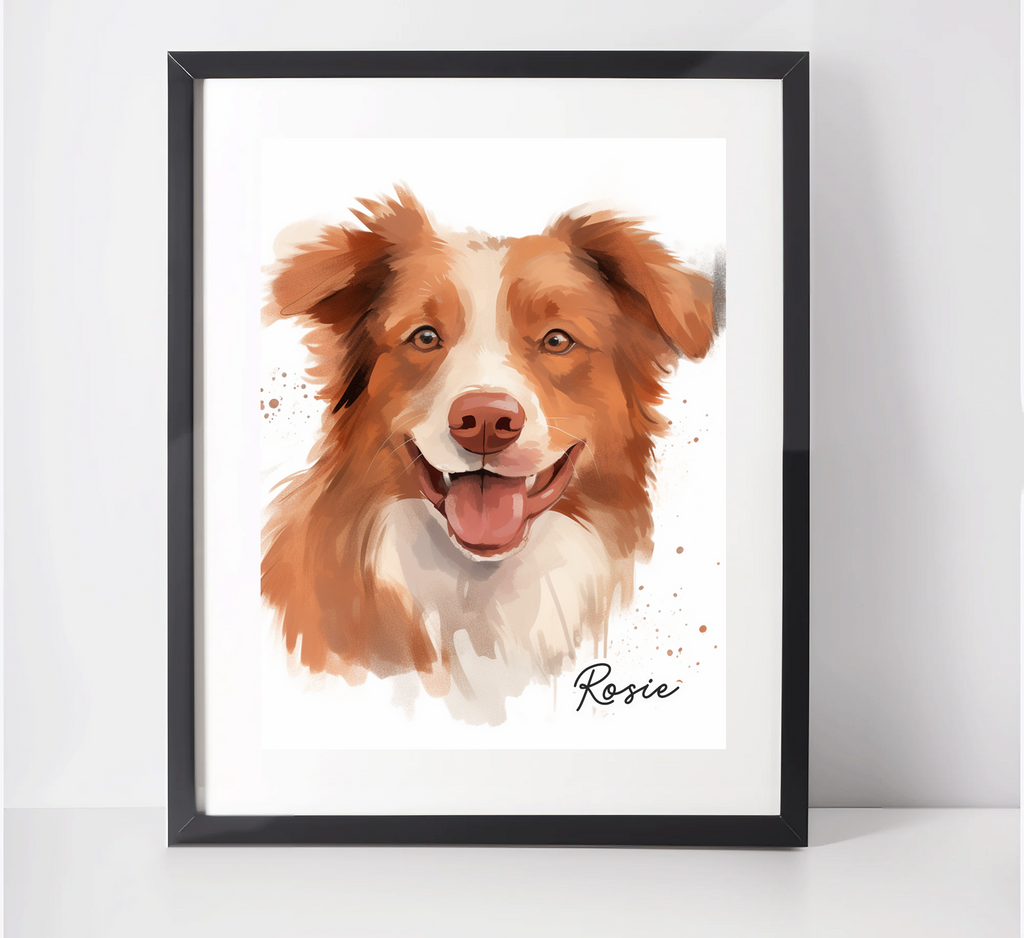 Personalised Nova Scotia Duck Tolling Retriever Art Print