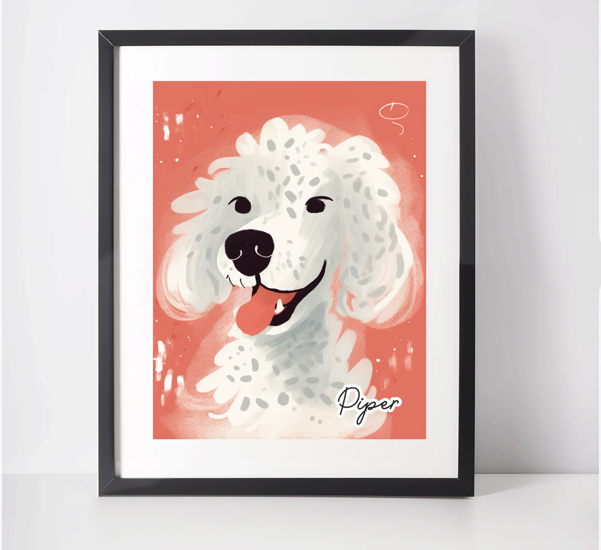 Personalised Poodle Art Print