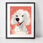 Personalised Poodle Art Print