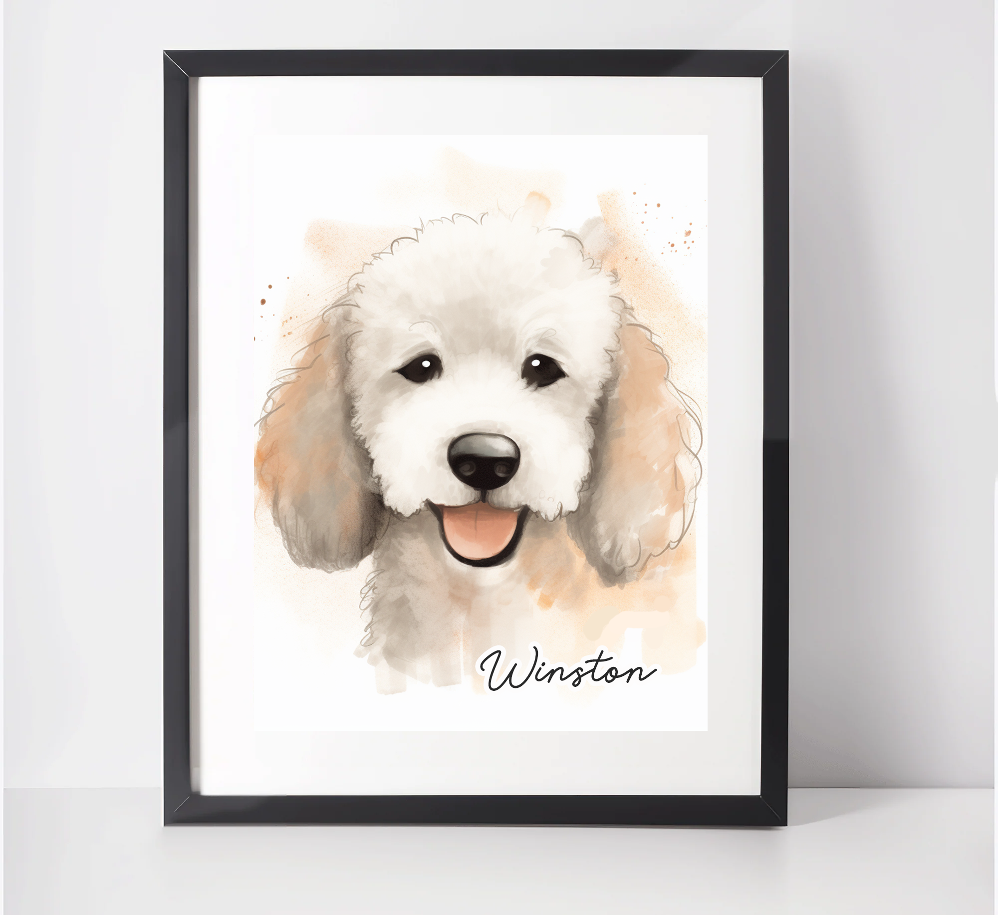Personalised Poodle Art Print Bellisima UK