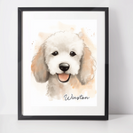 Personalised Poodle Art Print
