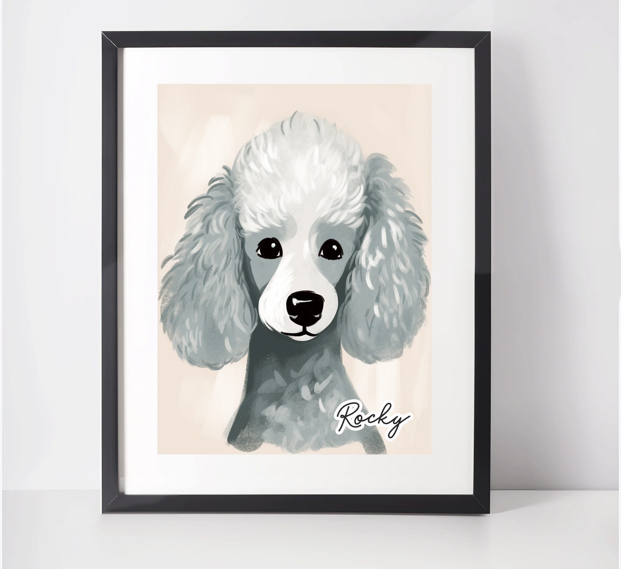 Personalised Poodle Art Print