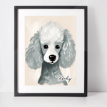 Personalised Poodle Art Print